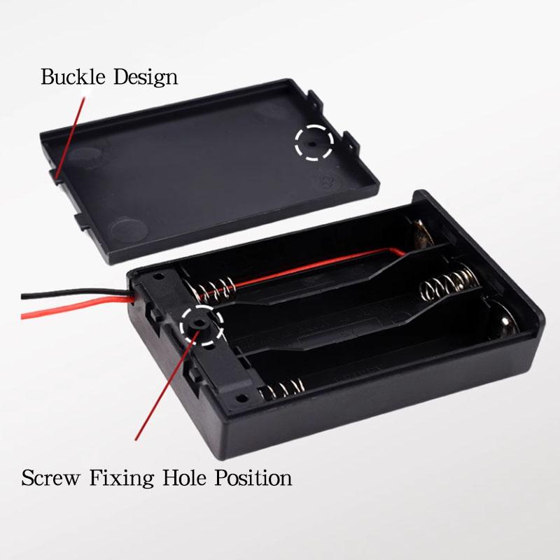 Number 5 Battery Box With Lid Switch Soldering Pin DIY Experiment Handmade Technology Model Toy Making Accessories