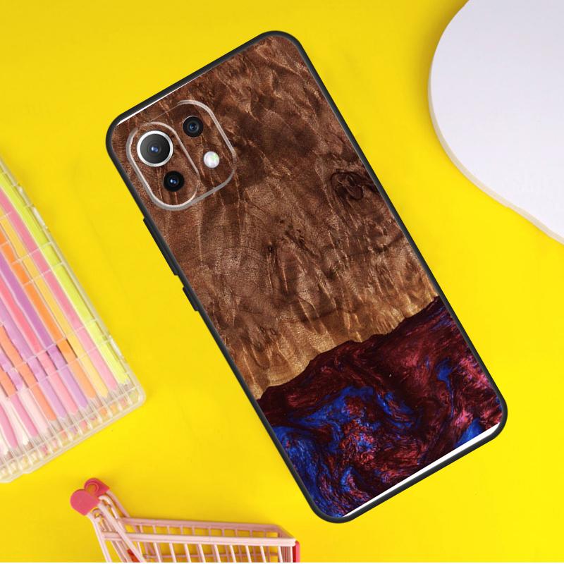 Wood Resin Traveler Cover For Xiaomi 14T Pro 11T 12T 13T 13 14 Ultra POCO X7 Pro X3 X5 F3 F5 F6 M6 X6 Pro Case