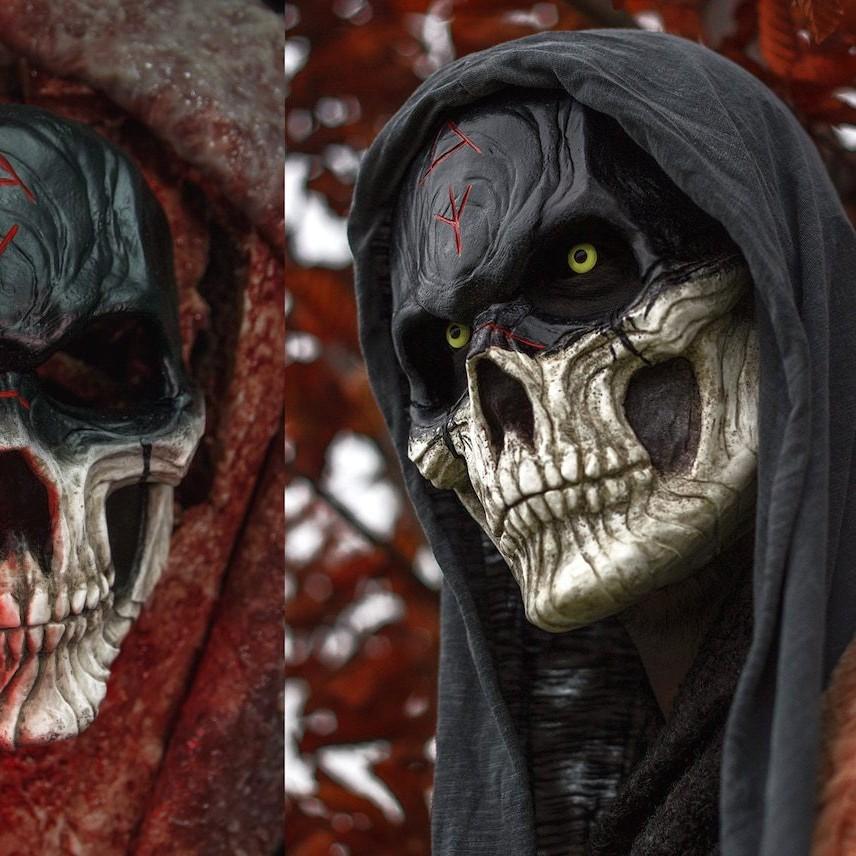 Halloween Horror Bloody Warrior-Skull Mask CS Horror Skull Mask for Games Halloween Mask