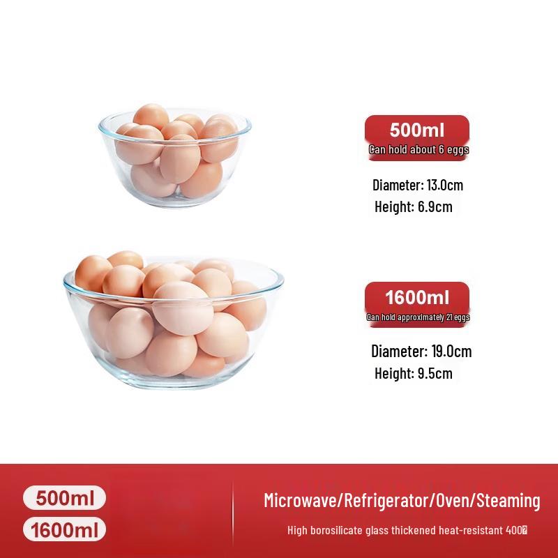 Wuhe Heat-Resistant Glass Bowl Set
