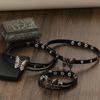 Aroncent Butterfly Bracelet Ladies Leather Belt Black Cute Stylish Lolita Punk Rock Harajuku Party Cosplay Event Fashion Accessories