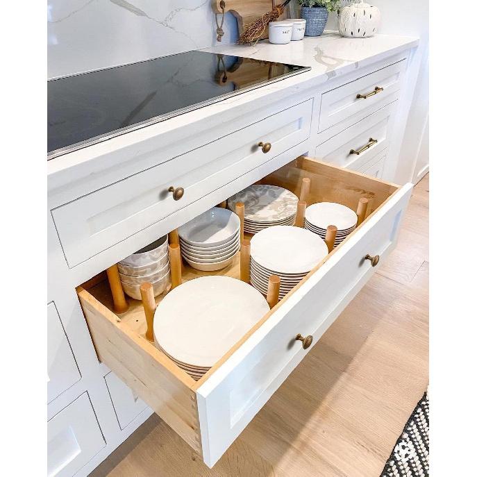 Goo-Ki 6 Pack Kitchen Cabinet Hardware Antique Brass Drawer Knobs - Single Hole Retro Bar Handles Ancient Bronze Vintage Pull for Closet Wardrobe