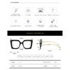 Plain Lens Glasses, Large Frame, Square-shaped Glasses, Blue Light Blocking Glasses, Batch 1916