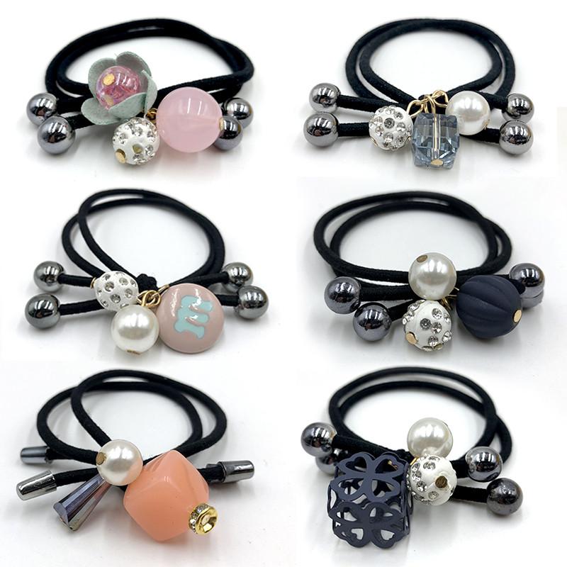 Korea New Metal Hair Scrunchies Hair Bands Ponytail Holder Rubber Band for Women Hair Ties Hair Rope Headband Hair Accessories