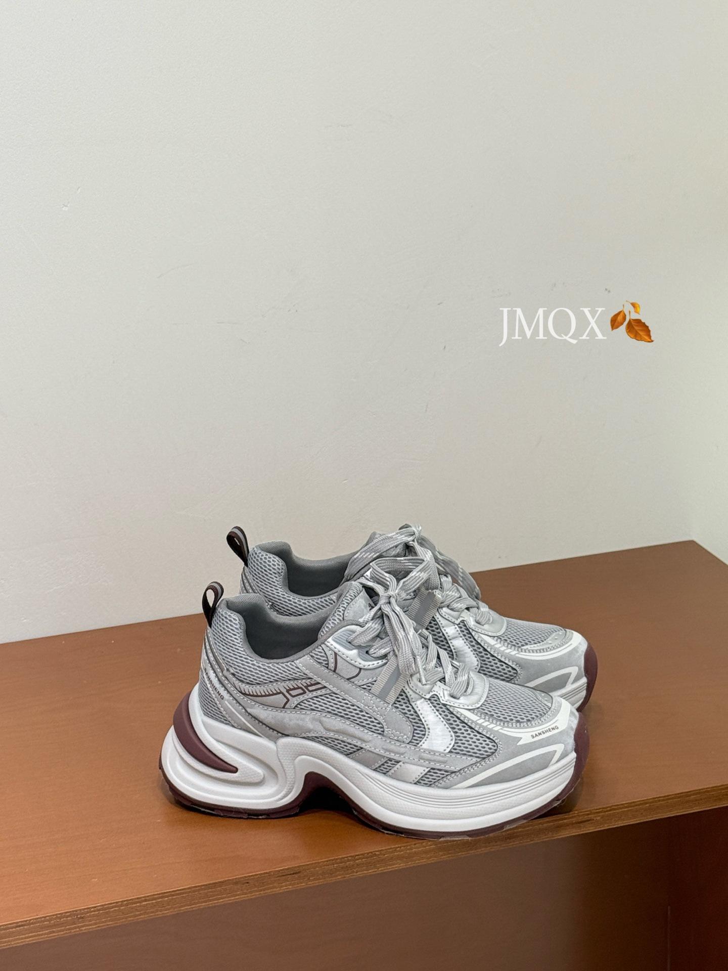 

6Cm thick-soled dad shoes for women 2025 autumn new small breathable mesh versatile height-increasing fashion casual shoes 39 бежевый