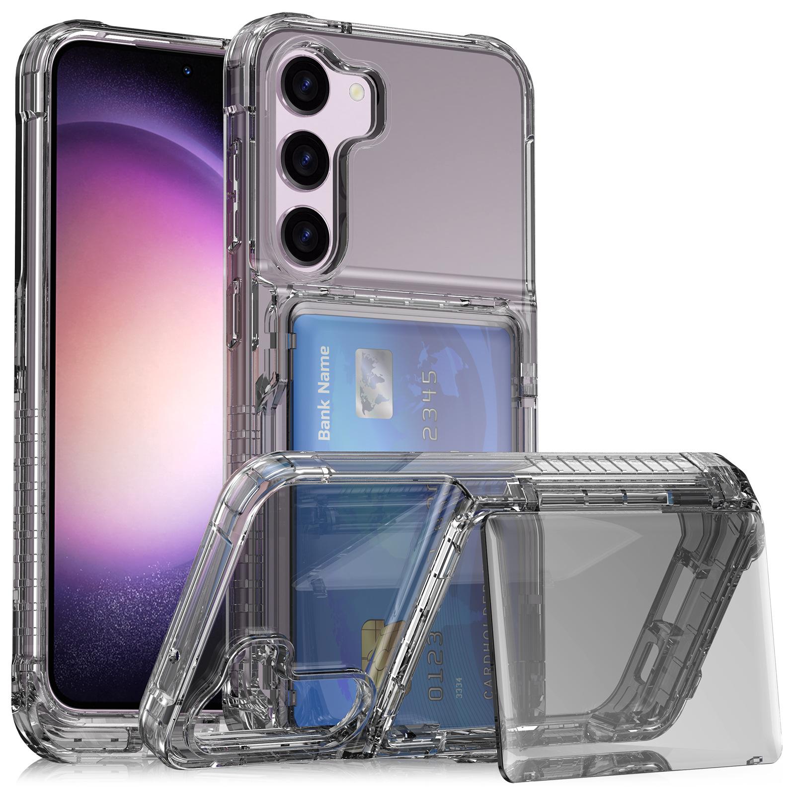 Applicable to Samsung S26Ultra crystal transparent card bag, mobile phone case S25Ultra transparent card S24Ultra protective case S26Ultra