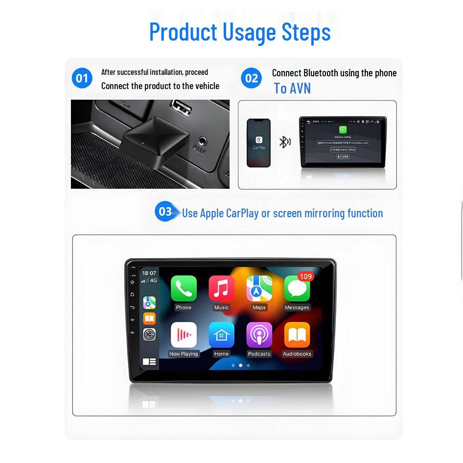 

Смарт-бокс для подключения Apple CarPlay и Android Auto для автомобилей