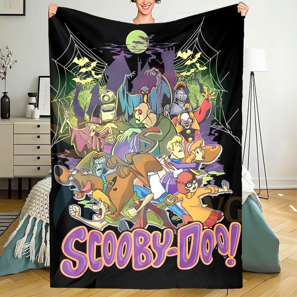 Scooby-Doo Theme Printed Blanket - Perfect for Couch, Bed, Travel & Outdoor Use | Machine Washable, Cozy & Durable.