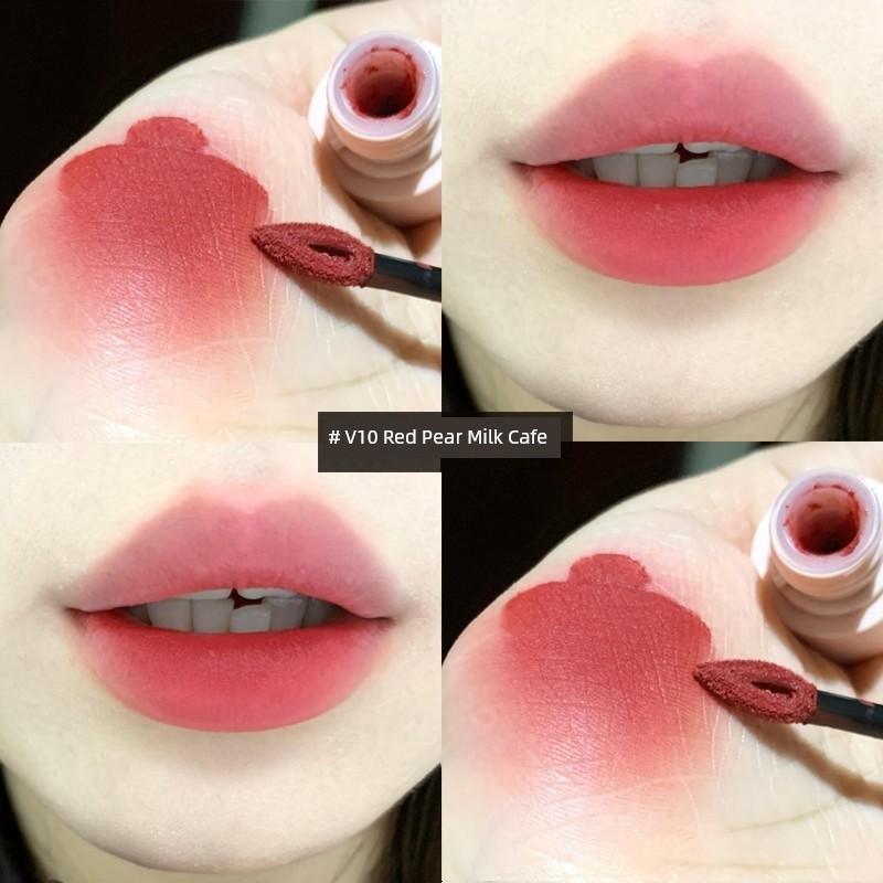 New Color Listing! Mooekiss Mukoshi Lip Mud Matte Finish Lip Lacquer No Stain on Cup V27 V29 V25