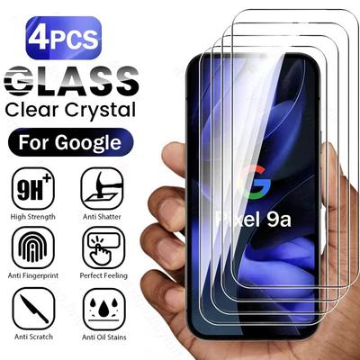 4 Pezzi Vetro Temperato Sblocco Impronta Digitale Per Google Pixel 9A pixel9a Pellicola Protettiva Schermo Vetro 9H
