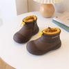 Winter Children Snow Boots Leather Warm Plush Waterproof Kids Shoes Non-slip Soft Sole  Girls Boys Boots EU 26-37