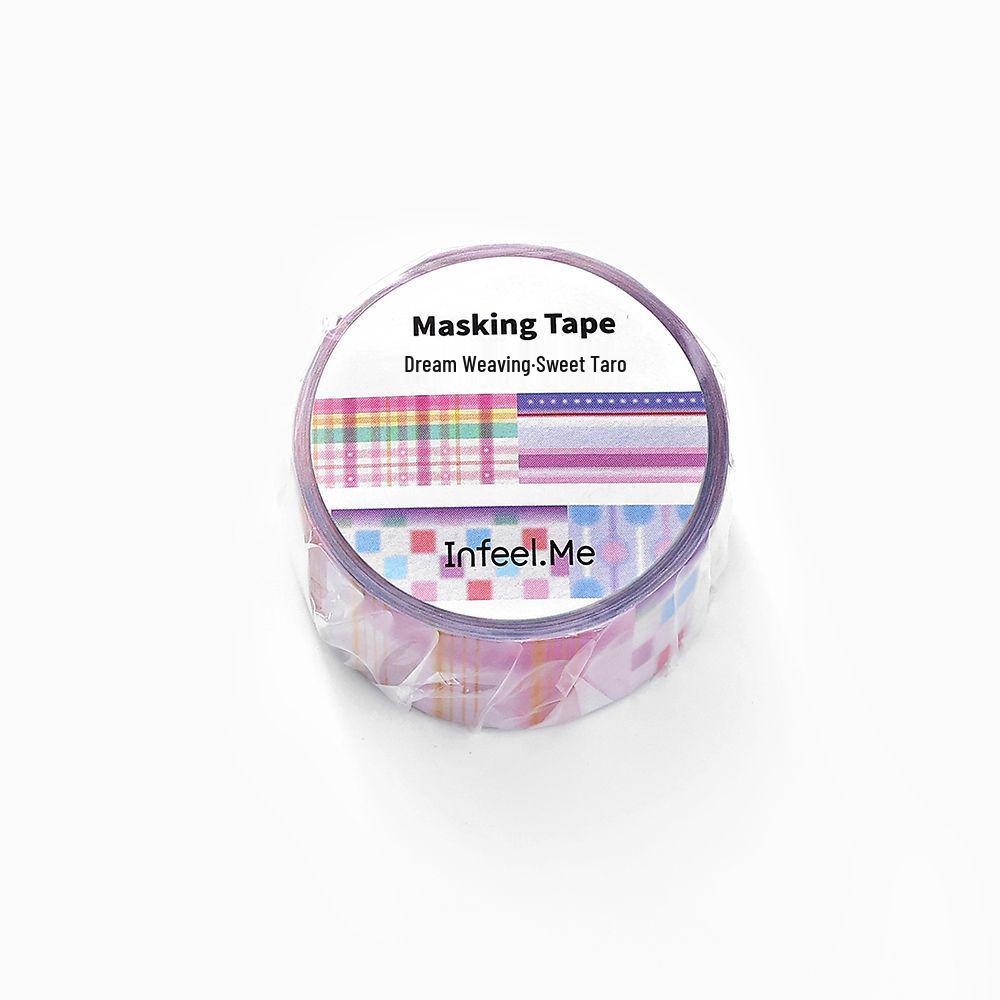 Infeel.Me Dream Weaving Washi Tape Set: 20mm Retro Grid, 6 Designs for Scrapbooking