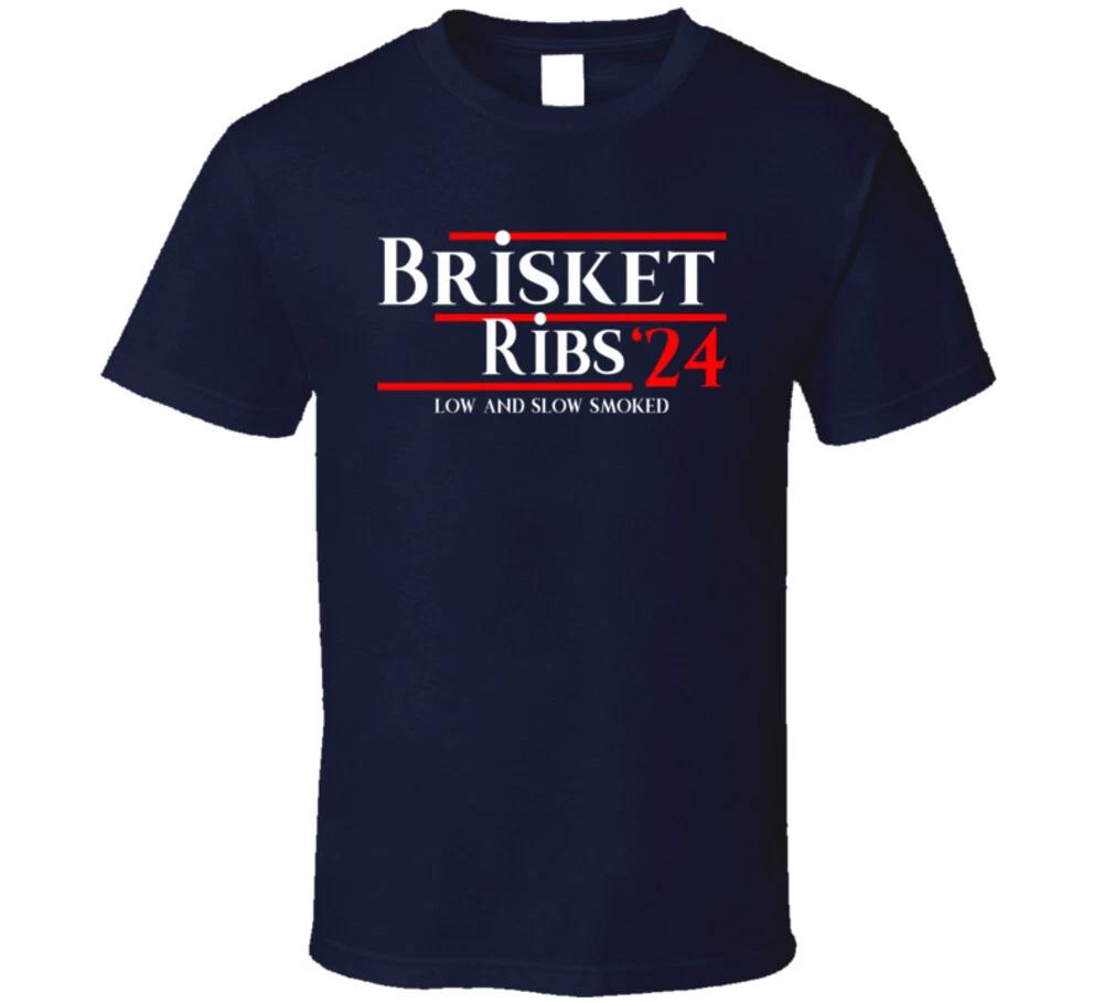 Brisket Ribs  24 Low And Slow Smoked Funny Smoker Election Parody Gift T Shirt XL