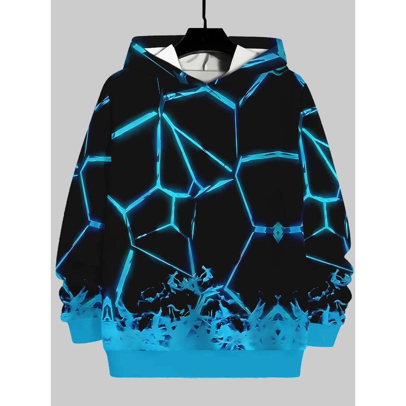 Fashion Printed Cartoon Sweatshirt Casual Simple Top Loose Hoodies Sweatshirts Boys 110