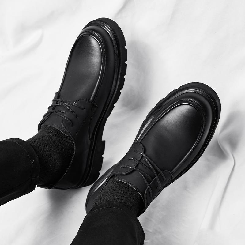 Black formal men's shoes Fashionable minimalist style Leisure Business Party Daily office adult shoes Hot selling New models