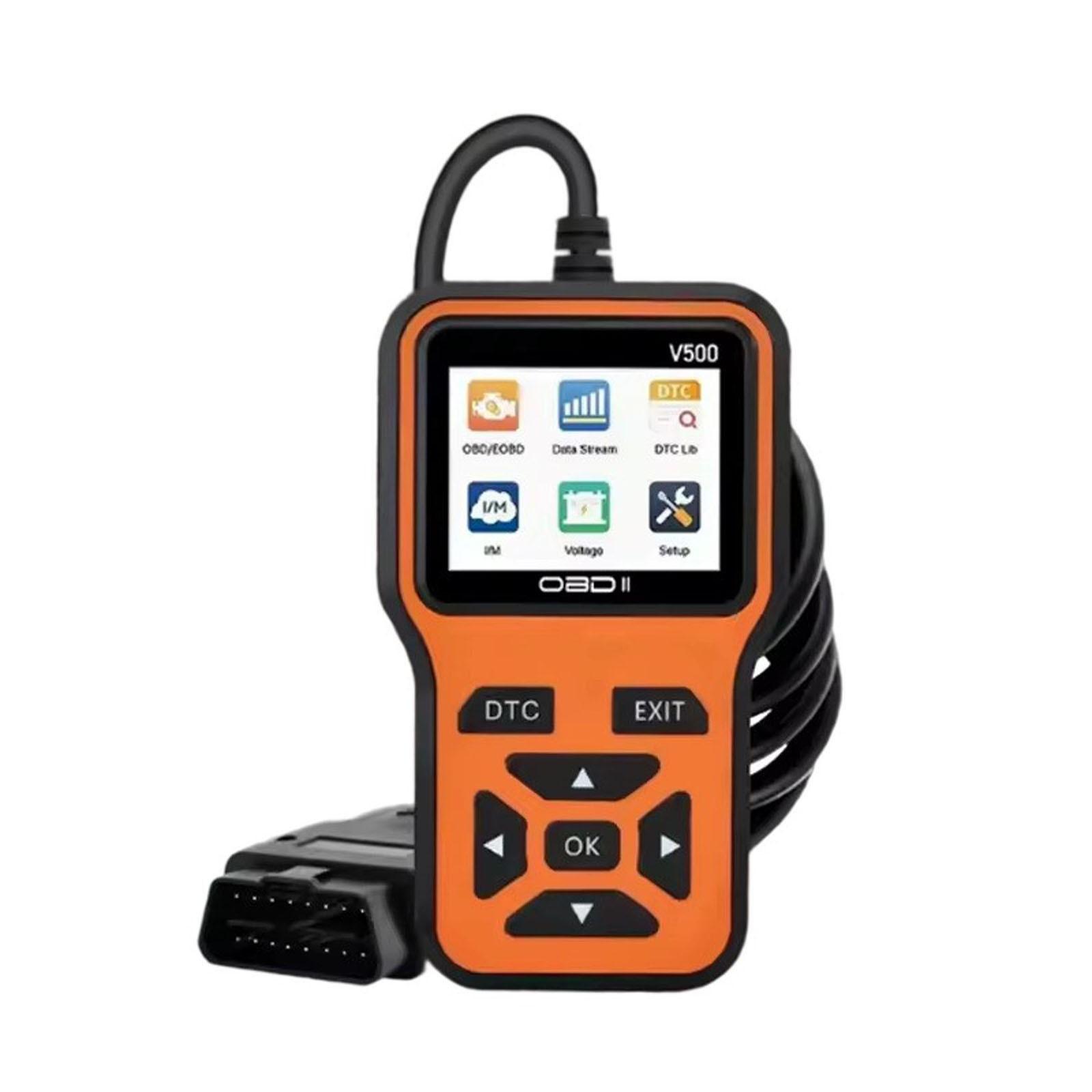 

Диагностический инструмент OBD2 Сканер - Инструмент для сканирования кодов индикатора Check Engine, DTC, Поток данных, Готовность I/M, Инструмент для сканирования автомобилей и грузовиков для всех транспортных средств One Size