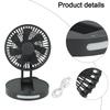 Digital Display Fan Folding Rechargeable Fan Built-in Rechargeable Battery Compact Design For Travel Cooling In Summer
