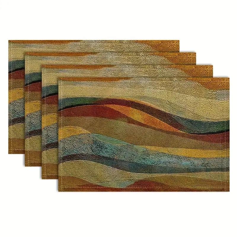 Printed Festival Party Placemats: Stain-Proof, Heat-Resistant Table Decoration