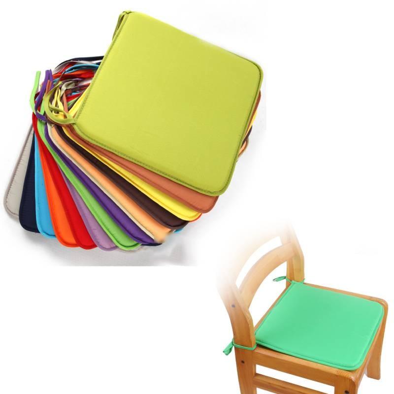 Modern Square Seat Cushion Made Of Soft Polyester Fiber For Comfortable Relaxation In Green And Purple Shades