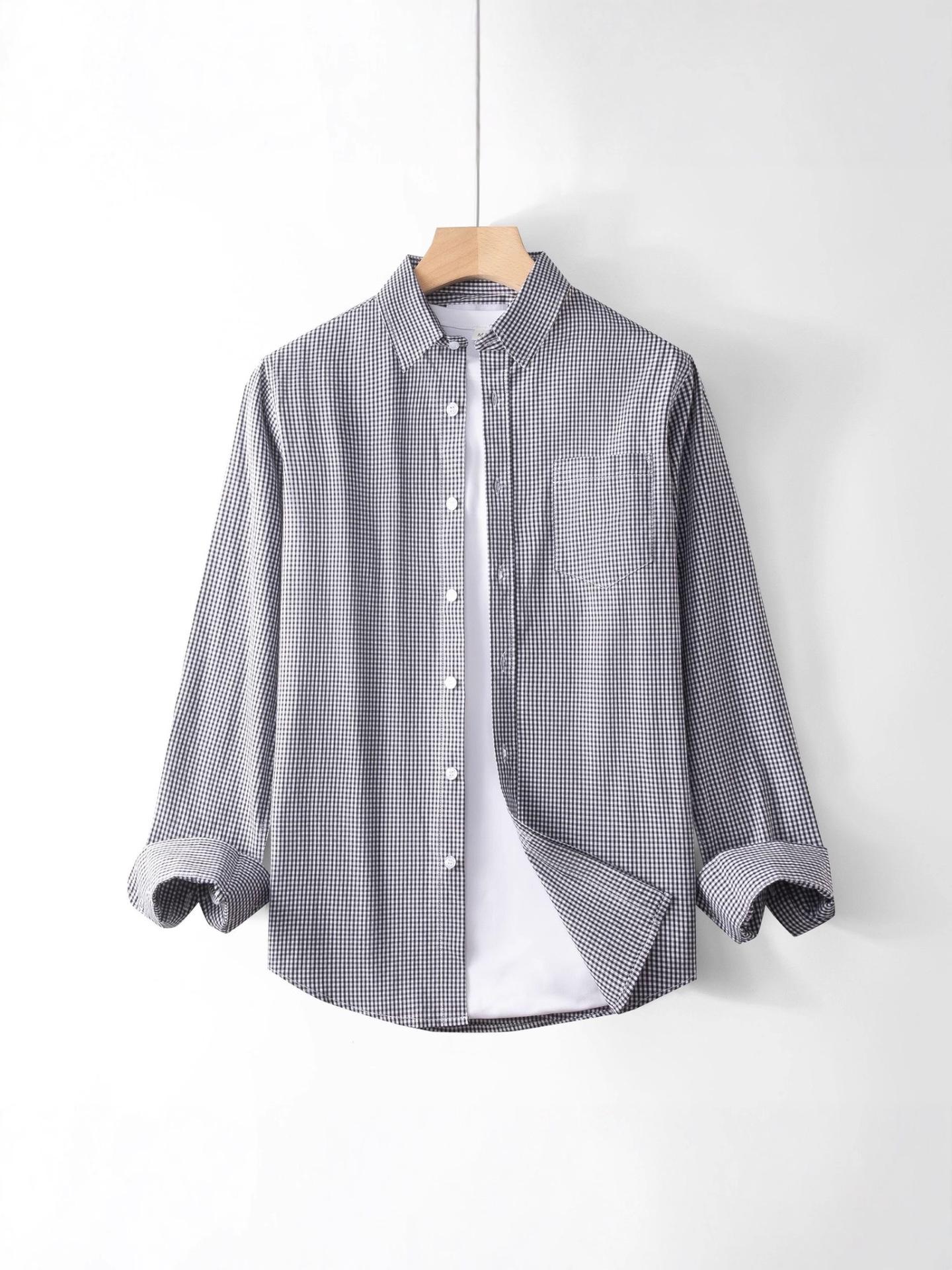 

Men s Grey Plaid Slim-Fit Casual Cotton Shirt XL сірий