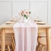 White Chiffon Table Runners Sheer Table Runner Wedding Arch Chair Sashes for Baby Shower Birthday Party Table Top Decoration