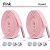 2Pair Double-layer elastic 8mm Flat Shoelace Shoes Accessories No Tie Shoe laces Quality Elastic Laces Sneakers Tennis Shoelaces