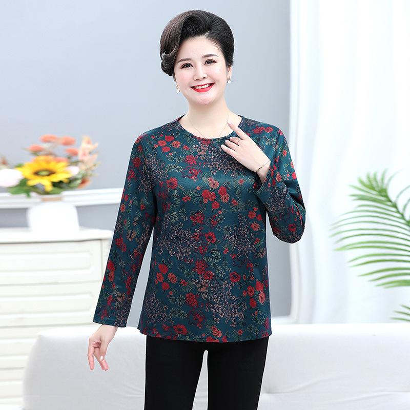 

Большой размер 7XL Мамина осенняя кофта с длинным рукавом для женщин среднего и пожилого возраста 2XL