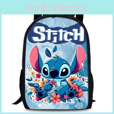Sac à Dos Mignon Dessin Animé Stitch Pour Enfants Avec Grande Capacité Et Tissu Oxford