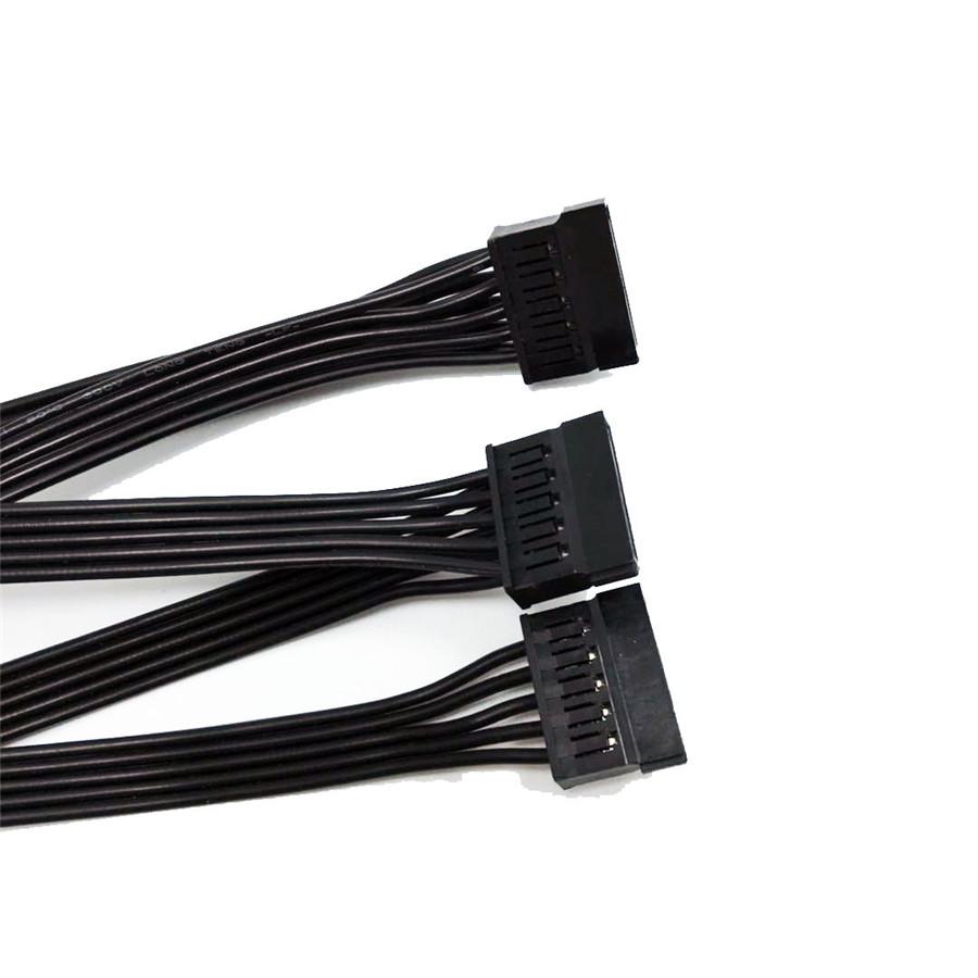 5Pcs 15 Pin 1X Male To 5X Female SATA Hard Drive Splitter Cable Adapter Computer