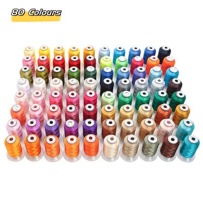 80 Brother Kleuren Set Premium Polyester Borduurdraad 500M (550Y) Elke Spoel Brother Babylock Janome Singer Huismachine