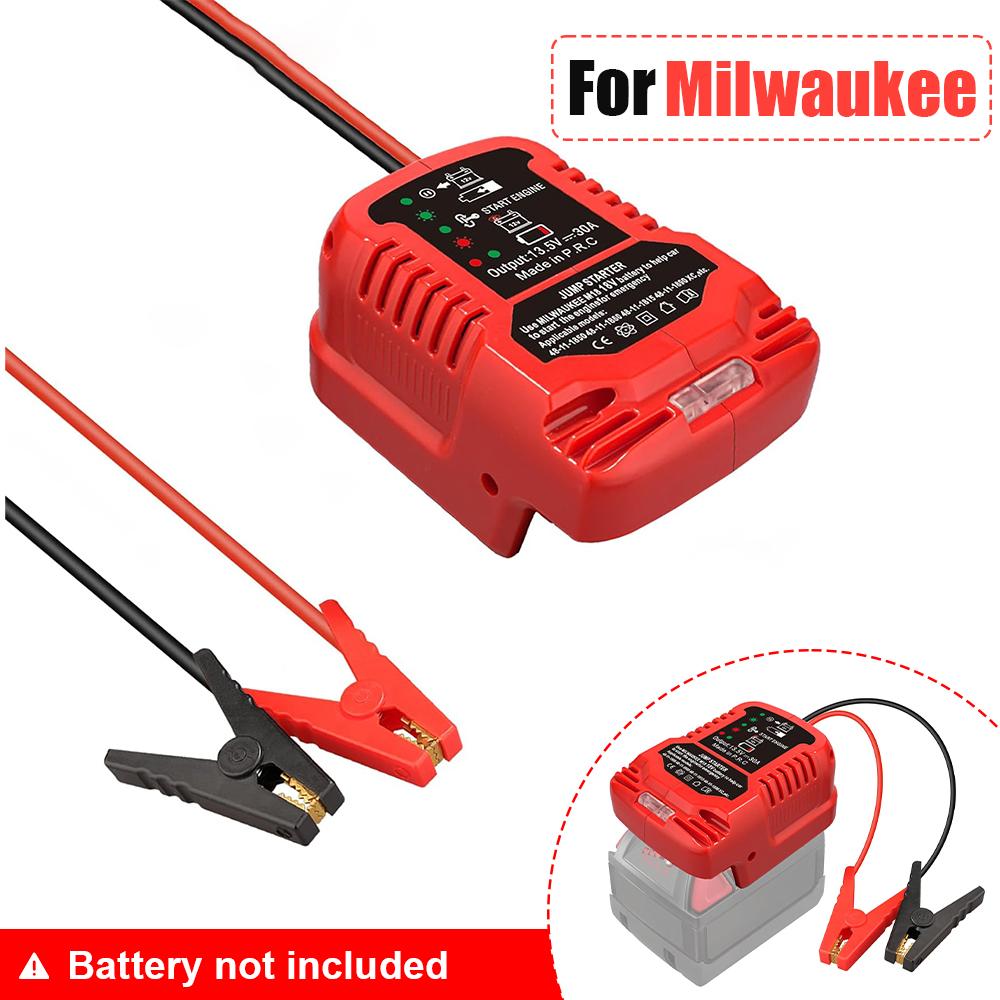 

Пусковые кабели для автомобиля Адаптер для запуска двигателя Makita/Milwaukee/Dewalt 18 В литиевая батарея Прикуриватель Авто Усилитель Инструмент