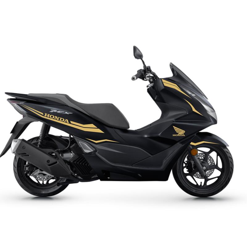 Applicable to Honda's new PCX160 modified whole car decorative version flower latte waterproof sticker to protect personalized decal