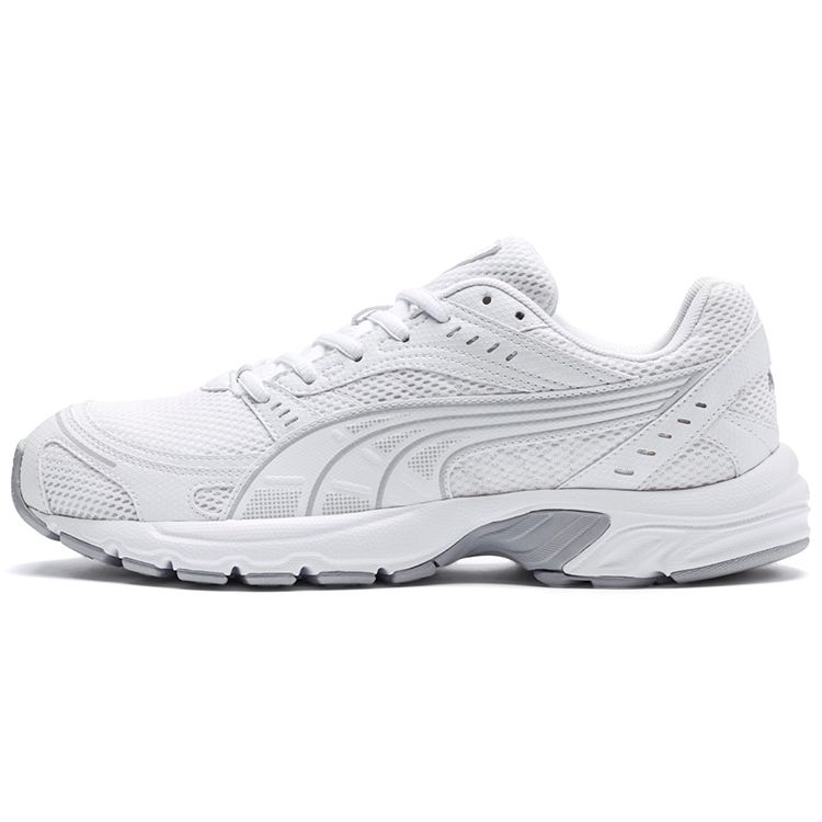 

Puma Axis Round Toe Lace-Up Mesh Synthetic Leather Breathable Low-Top Running Shoes Unisex sneaker White 368465-02 40