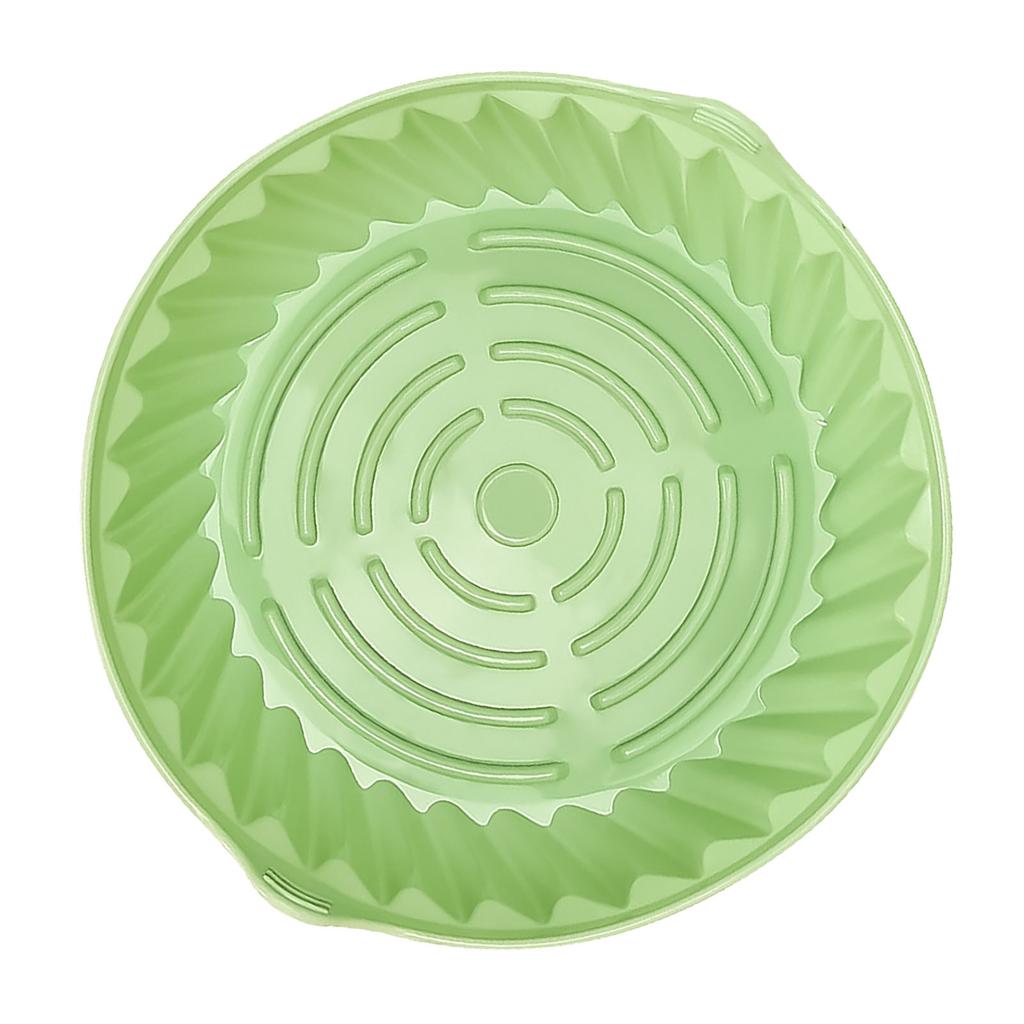 Air Fryer Liners Pot Round Shaped Heat Resistant Easy Cleansing Silicone Pot Liner Baking Tray Cyan