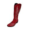 Women's Fashion Large Casual Boots Long Tube Square Heel Embroidered Boots