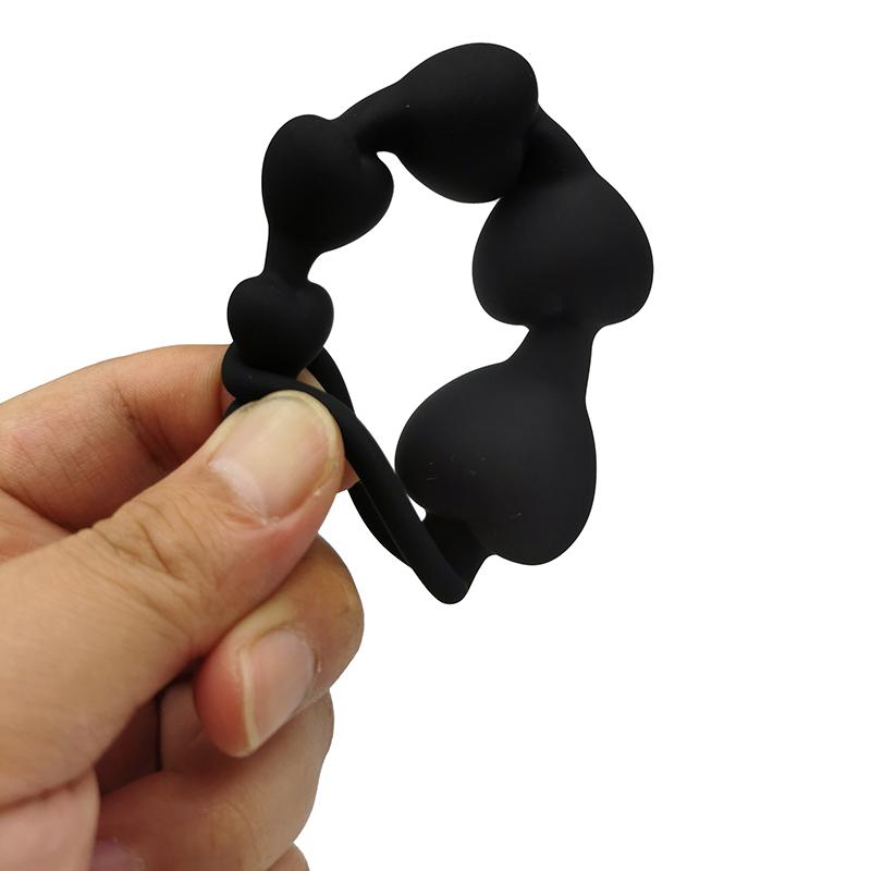 Heart Shaped Silicone Anal Beads Butt Plug Balls