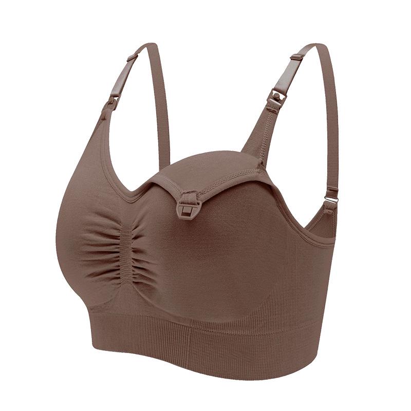 Underwire-Free Front-Opening Nursing Bra: Seamless, Anti-Sagging Maternity Support