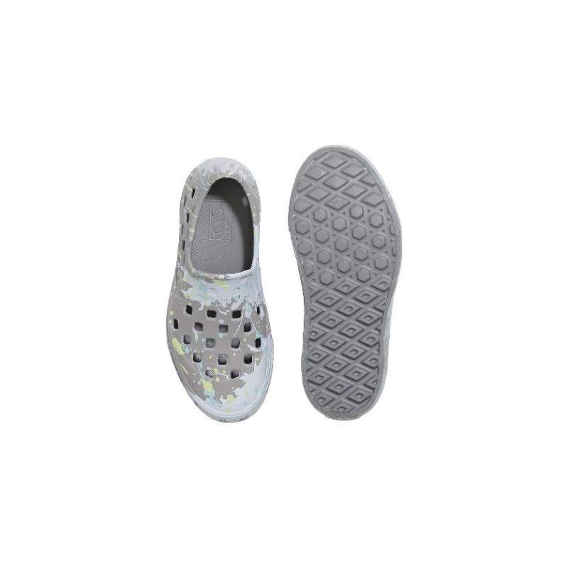 Vans Slip-On Kids Comfortable Wear-resistant Breathable Sandals Gray Blue for Children VN0A4UVILLL