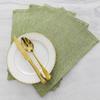 4 Pcs Placemat Washable Place Mats Placemats Heat Resistant Faux Linen Burlap Placemat for Dining Tables Kitchen Table Mats