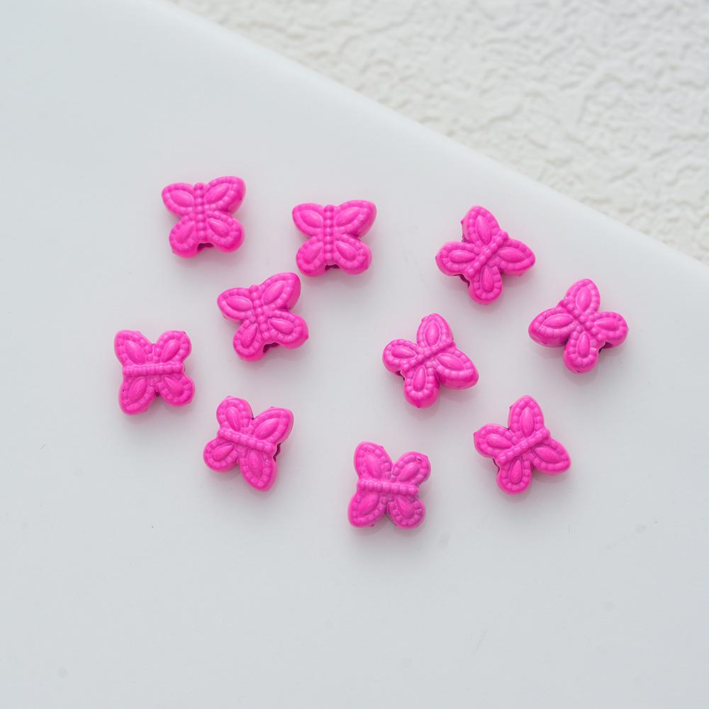 Alloy Paint Macaron Mini Butterfly Beaded Loose Bead Diy Bracelet Earrings Necklace Jewelry Accessories