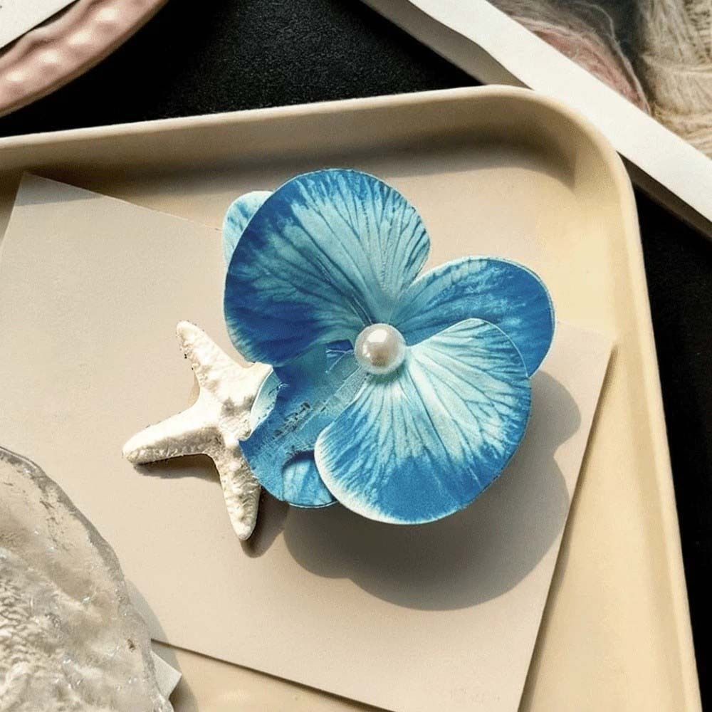 5 PCS Korean Style Butterfly Orchid Hairpin Resin Moth Orchid Side Clip Spring