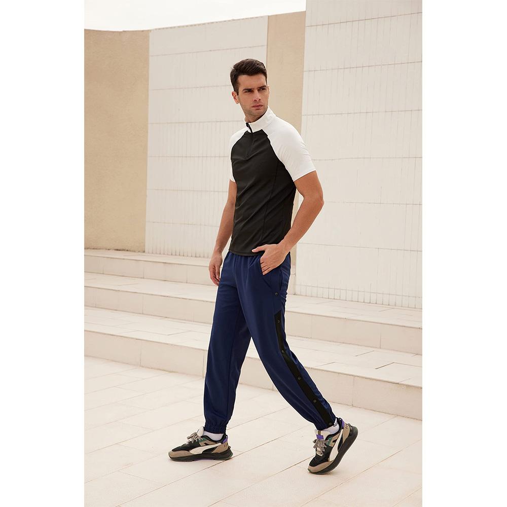 Pantaloni Casual Larghi da Uomo Abbigliamento Sportivo Palestra Corsa Abbottonati Pantaloni Lunghi Tinta Unita Pallacanestro Abbigliamento Sportivo