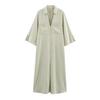 Summer 2025 Women's Fashion: European & American Style Linen Shirt Dress