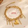 Bow Hollow Bracelet Love Heart Charm Bangle Elegant Gold Plated Bracelet  Party