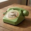 Rotary Desk Telephone VintageStyle Mobile Network Card Glossy for Home Decor, Office,