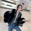 New Imitation Fox Fur Coat for Women Motorcycle Style Short Slim Fur Tops Internet Celebrity New Warm Coat