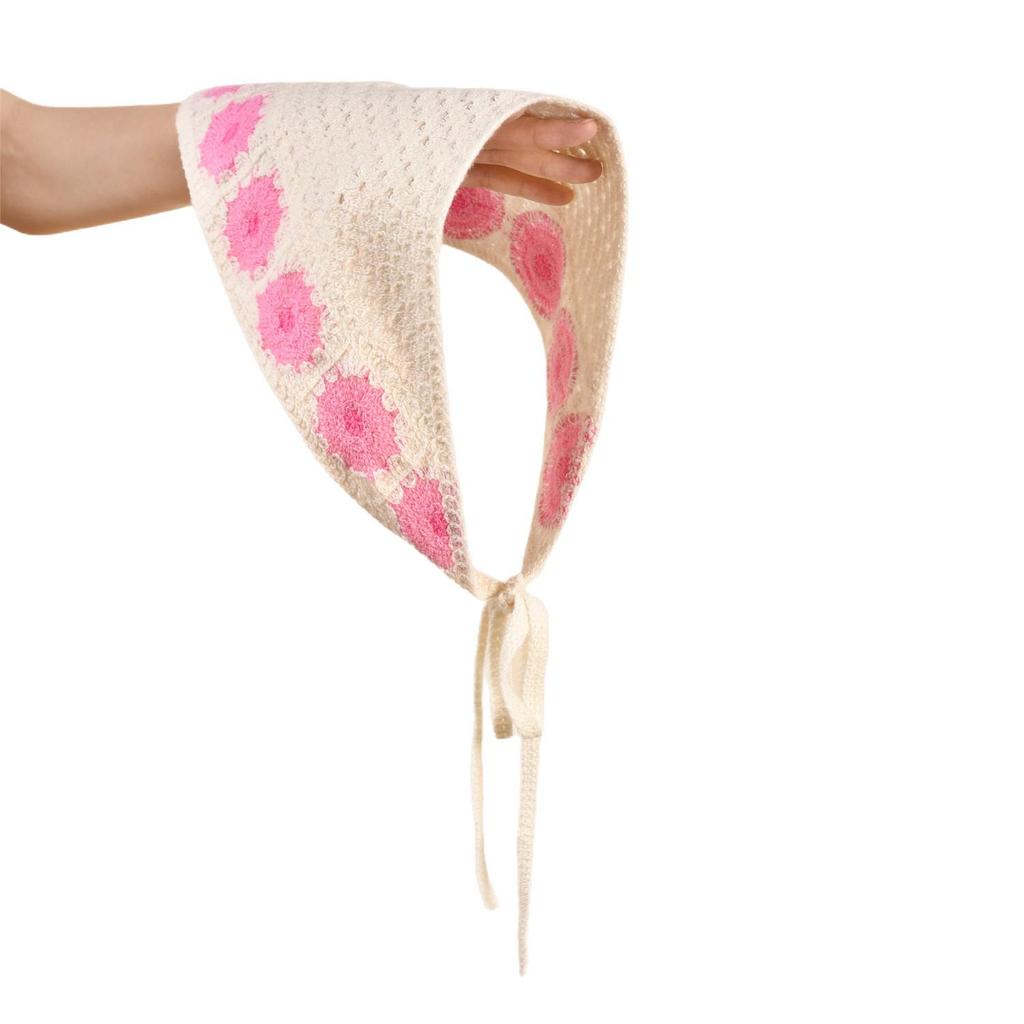 Vintage Pastoral Lace Bandana Headwrap: Chic French Silk Hair Scarf