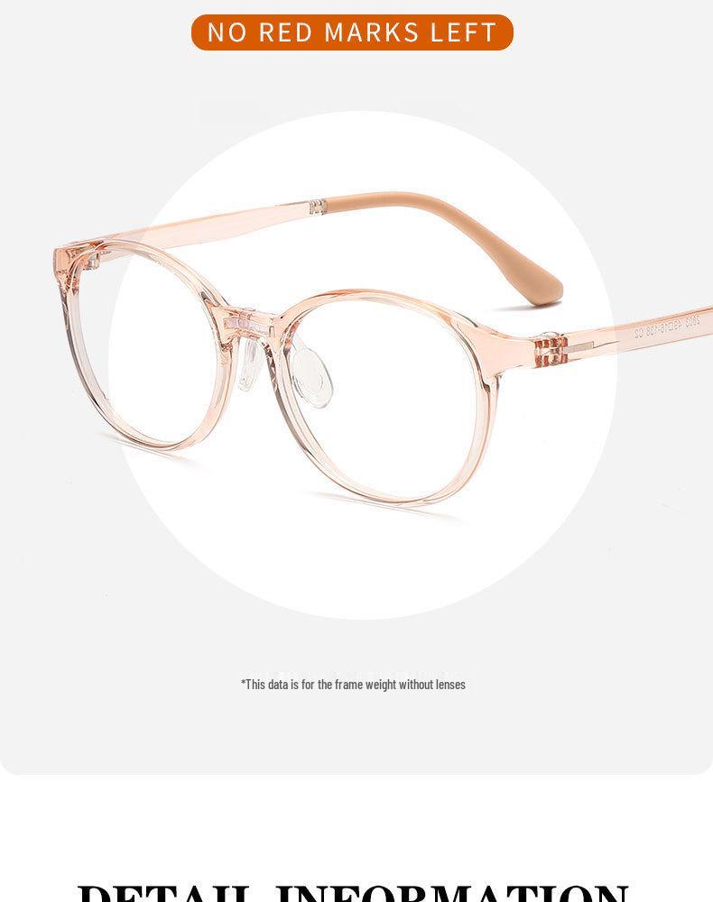 Unisex Ultra-Light TR Round Frame Glasses for Adults & Children - Myopia Compatible