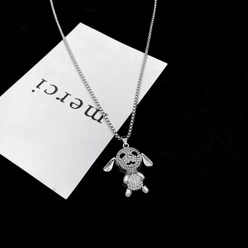 Cute Puppy Necklace: Trendy Long Sweater Chain for Women - New Autumn/Winter 2023 Fashion Accessory