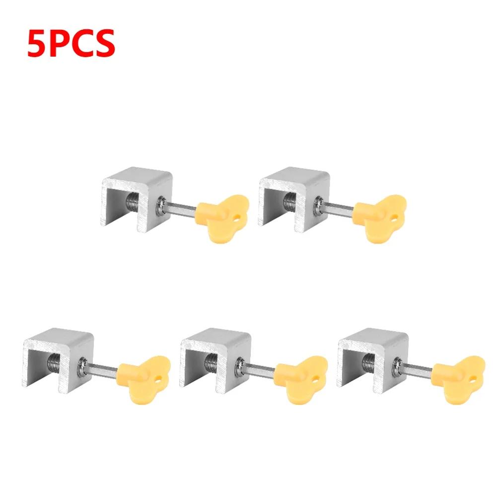 10-1Pcs Aluminum Alloy Window Lock Stopper Sliding Window Anti-theft lock Window Sliding Door Baby Kids Child Safety Doors Lock